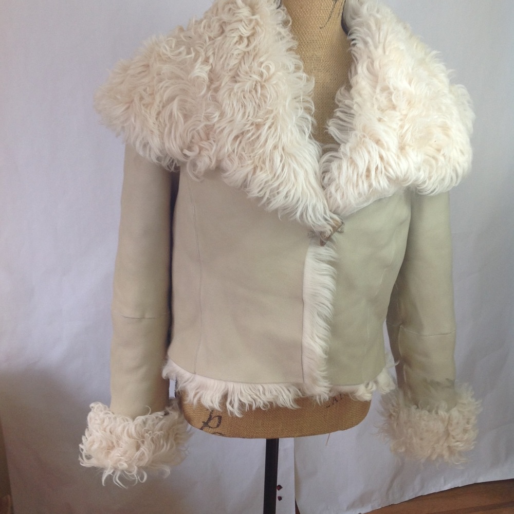 Isaac Mizrahi Genuine Fur short Shearling Coat